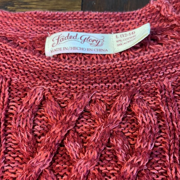 Women’s Red + Orange Blend Sweater (0012) - Picture 2 of 2